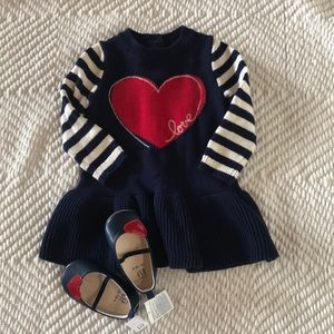BabyGap sweater dress and shoes